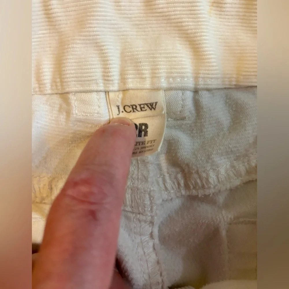 J.Crew Women’s Size‎ 2R Cream Favorite Fit Corduroy Pants